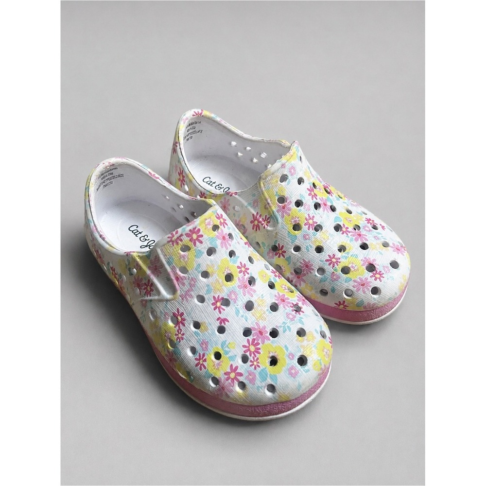 Cat & Jack Water Shoes EVA Floral Print Size 5 Toddler Slip On